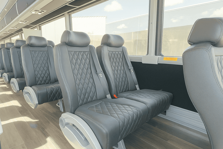 interior of Charter Bus Rental Round Rock charter bus